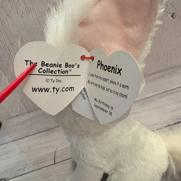 Phoenix TY Beanie Boos White Fox 2021 Plush Stuffie (SKU: 247TO) - Picture 7 of 12